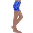 Blue Sequin Dreams Kids  Lightweight Velour Yoga Shorts View3