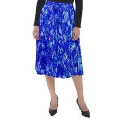 Blue Sequin Dreams Classic Velour Midi Skirt  by essentialimage