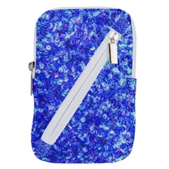 Blue Sequin Dreams Belt Pouch Bag (large) by essentialimage