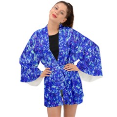 Blue Sequin Dreams Long Sleeve Kimono by essentialimage