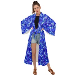 Blue Sequin Dreams Maxi Kimono by essentialimage