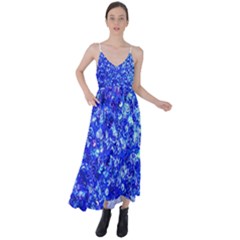 Blue Sequin Dreams Tie Back Maxi Dress by essentialimage