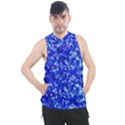 Blue Sequin Dreams Men s Sleeveless Hoodie View1