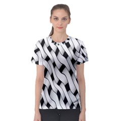 Black And White Pattern Women s Sport Mesh Tee