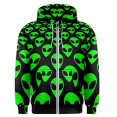 We Are Watching You! Aliens Pattern, Ufo, Faces Men s Zipper Hoodie by Casemiro