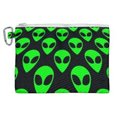 We Are Watching You! Aliens Pattern, Ufo, Faces Canvas Cosmetic Bag (xl) by Casemiro