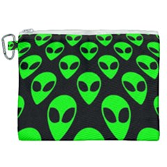 We Are Watching You! Aliens Pattern, Ufo, Faces Canvas Cosmetic Bag (xxl) by Casemiro