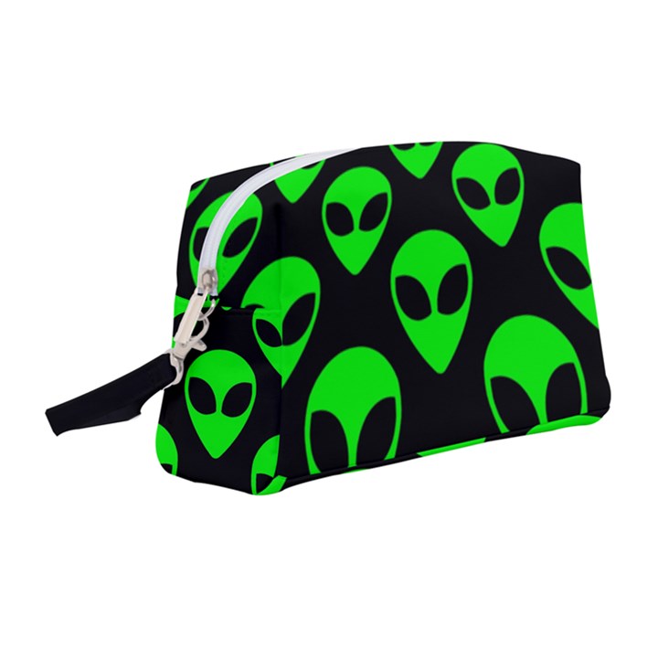 We are WATCHING you! Aliens pattern, UFO, faces Wristlet Pouch Bag (Medium)