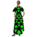 We are WATCHING you! Aliens pattern, UFO, faces Front Wrap High Low Dress View2