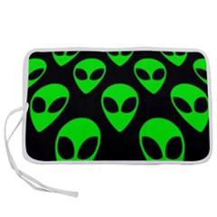 We Are Watching You! Aliens Pattern, Ufo, Faces Pen Storage Case (m) by Casemiro