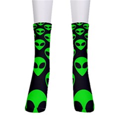 We Are Watching You! Aliens Pattern, Ufo, Faces Men s Crew Socks by Casemiro