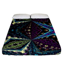 Ornate Star Fitted Sheet (queen Size) by Dazzleway