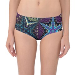 Ornate Star Mid-waist Bikini Bottoms by Dazzleway