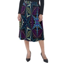 Ornate Star Classic Velour Midi Skirt  by Dazzleway