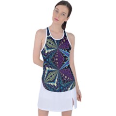 Ornate Star Racer Back Mesh Tank Top by Dazzleway