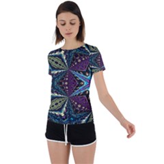 Ornate Star Back Circle Cutout Sports Tee by Dazzleway