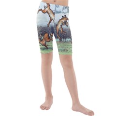 Happy Is The Hare At Morning - By Larenard Kids  Mid Length Swim Shorts by LaRenard