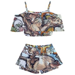 The Illustrated Alphabet - J - By Larenard Kids  Off Shoulder Skirt Bikini by LaRenard