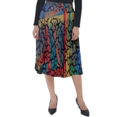 Crackle Classic Velour Midi Skirt  by WILLBIRDWELL