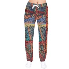 Crackle Women Velvet Drawstring Pants