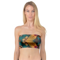 Teal And Orange Bandeau Top by Dazzleway