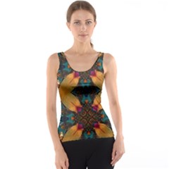 Teal And Orange Tank Top by Dazzleway