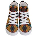 Teal and orange Kids  Hi-Top Skate Sneakers View1