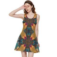 Teal And Orange Inside Out Racerback Dress by Dazzleway