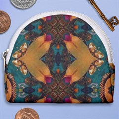 Teal And Orange Horseshoe Style Canvas Pouch by Dazzleway