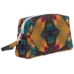 Teal And Orange Wristlet Pouch Bag (large) by Dazzleway