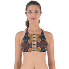 Teal And Orange Perfectly Cut Out Bikini Top by Dazzleway