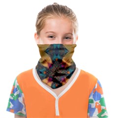 Teal And Orange Face Covering Bandana (kids) by Dazzleway