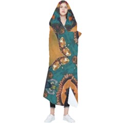 Teal And Orange Wearable Blanket by Dazzleway