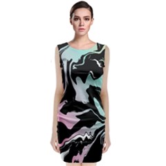 Painted Lines Classic Sleeveless Midi Dress