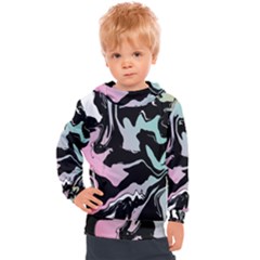 Painted Lines Kids  Hooded Pullover by designsbymallika