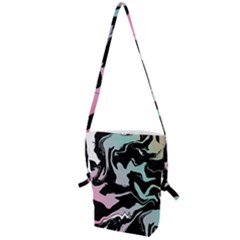 Painted Lines Folding Shoulder Bag by designsbymallika