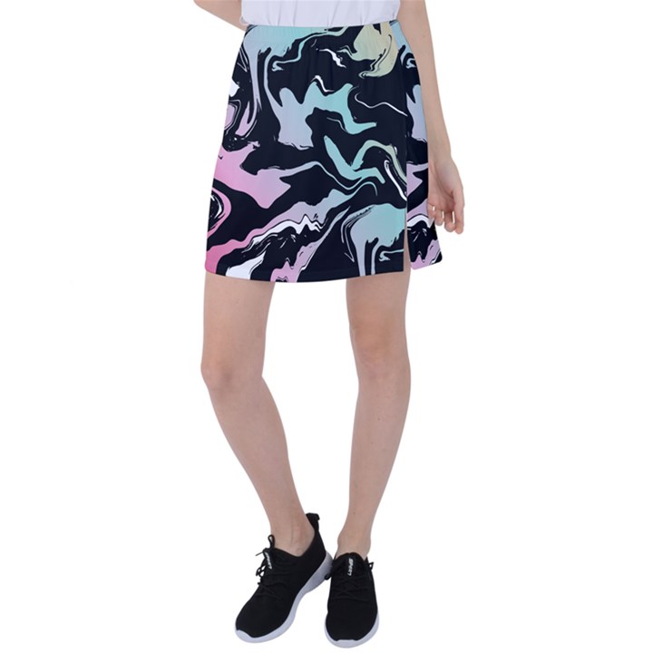 Painted Lines Tennis Skirt