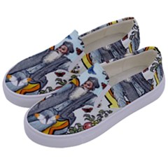 The Illustrated Alphabet - N - By Larenard Kids  Canvas Slip Ons by LaRenard