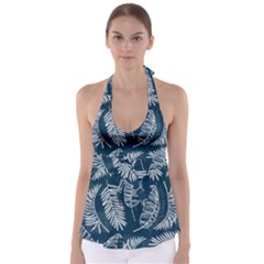 Blue Leaves Babydoll Tankini Top by goljakoff