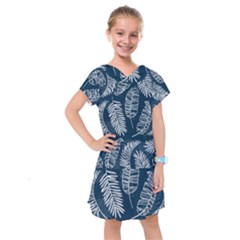 Blue Leaves Kids  Drop Waist Dress by goljakoff