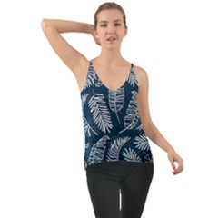 Blue Leaves Chiffon Cami by goljakoff