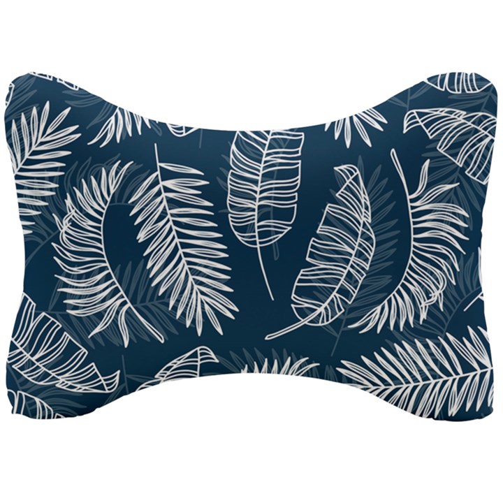 Blue leaves Seat Head Rest Cushion