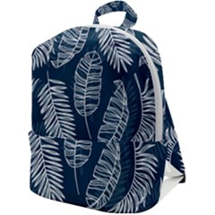 Blue Leaves Zip Up Backpack by goljakoff