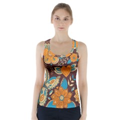 Butterfly And Flowers Racer Back Sports Top by goljakoff