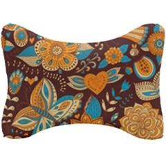 Butterfly And Flowers Seat Head Rest Cushion by goljakoff