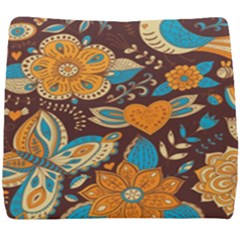 Butterfly And Flowers Seat Cushion by goljakoff