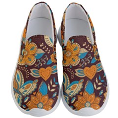 Butterfly And Flowers Men s Lightweight Slip Ons by goljakoff