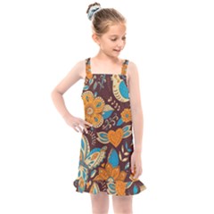 Butterfly And Flowers Kids  Overall Dress by goljakoff