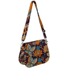 Butterfly And Flowers Saddle Handbag by goljakoff