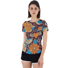 Butterfly And Flowers Back Cut Out Sport Tee by goljakoff